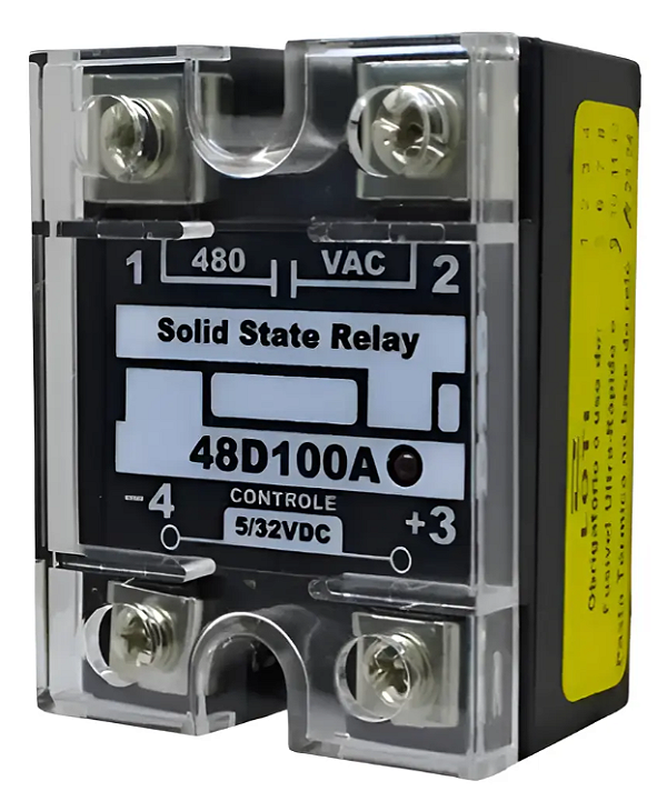 RELE ESTADO SOLIDO LOTI 48D100 100A ENTRADA 5-32VDC SAIDA 24-480VAC