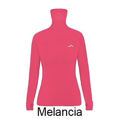 Camiseta  Montanha térmica feminina com gola alta e Proteção Solar Fator 50+ Ballyhoo