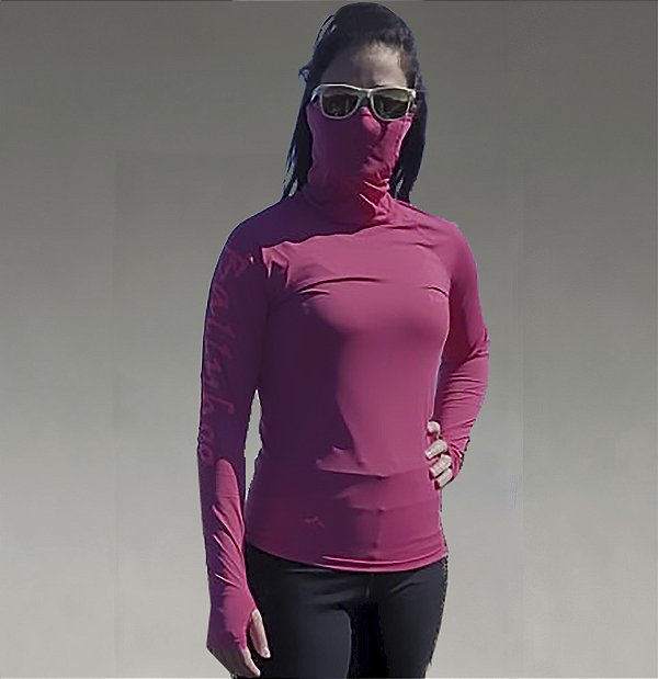 Camiseta Térmica Feminina Gola Alta com Proteção UV 50+