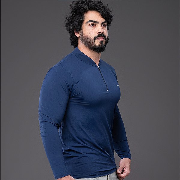Camiseta Gola Padre Masculina com Proteção Solar UV 50+