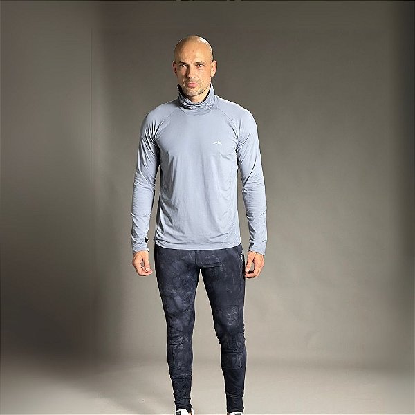 Camiseta Térmica Masculina com Gola Alta e Proteção UV 50+