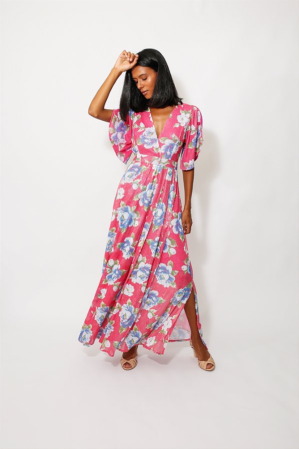 Vestido Flower Paete | Rosa