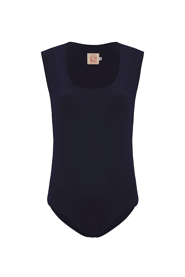 Body Decote Quadrado | Azul Marinho