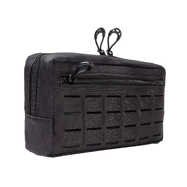 Bolso Modular Horizontal 2 Zip Laser Cut PRETO Warfare