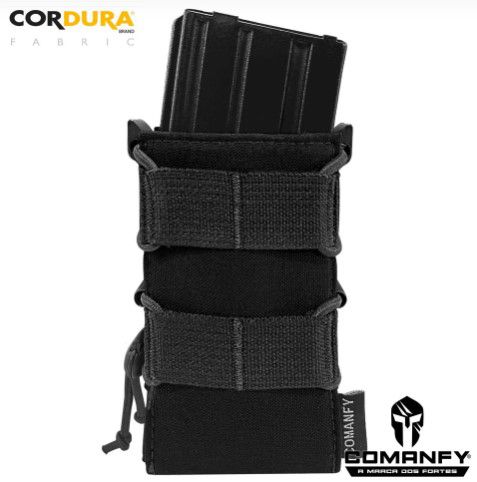 Porta Carregador Fuzil Fast Mag 556/762 Cordura 1000 PRETO Comanfy