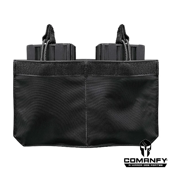 Porta Carregador Fuzil 762 Duplo Canguru PRETO Comanfy