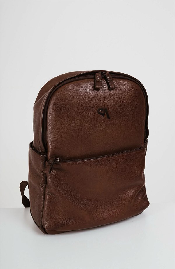Mochila Couro Premium - Conhaque