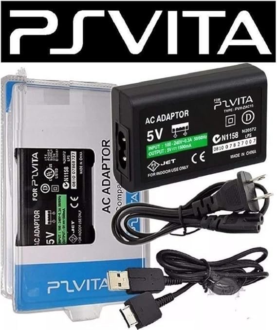 Carregador Bivolt Ps Vita Fat Fonte + Cabo Usb Dados