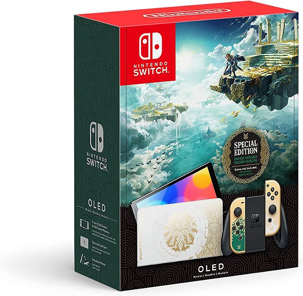 Nintendo Switch OLED Zelda desbloqueado seminovo
