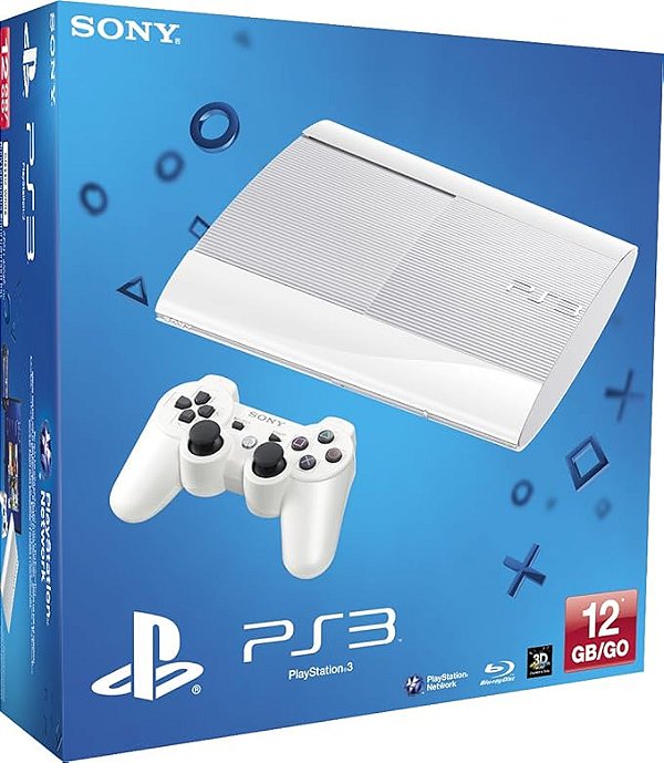 Playstation 3 super slim branco tunado
