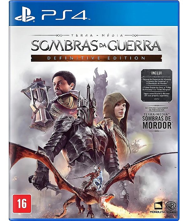 Sombras da guerra definitive edition ps4