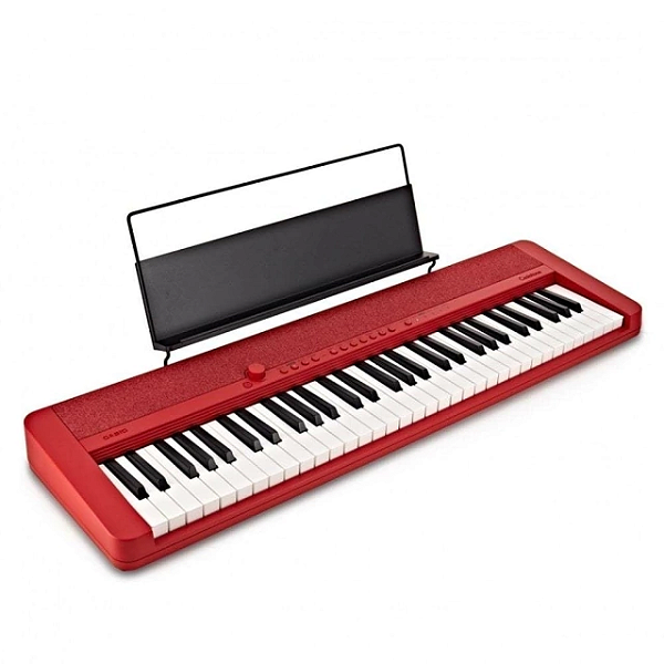 Teclado portátil sensível ao toque de 61 teclas Casio CT-S1 Casiotone (vermelho)