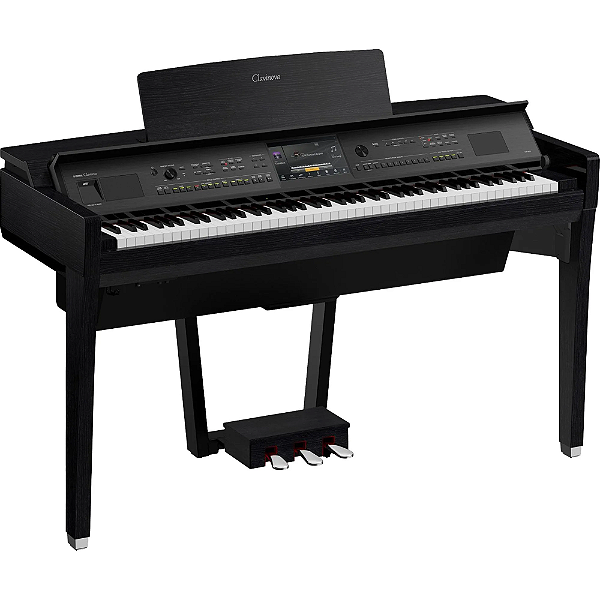 Piano Digital Yamaha Clavinova CVP-809B Preto Fosco 88 Teclas com Banco