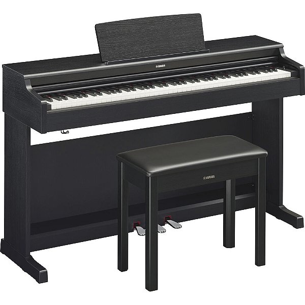 Piano Digital Yamaha YDP-165B Arius Preto 88 Teclas com Banco