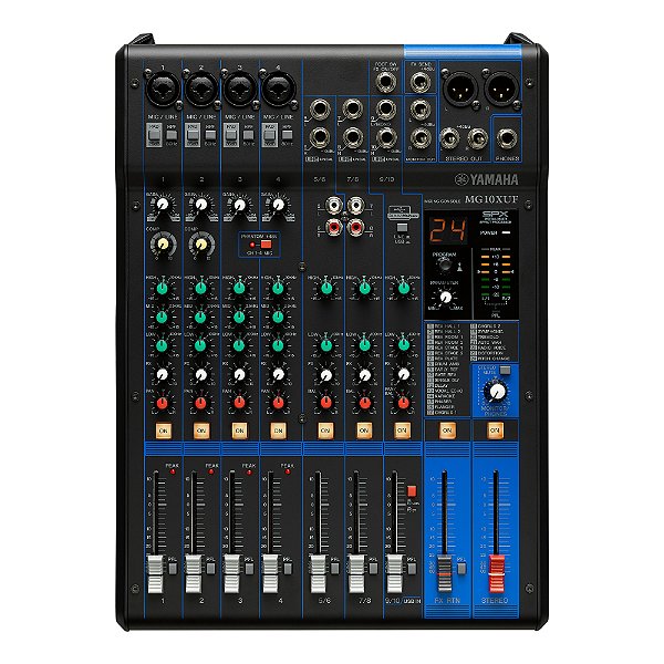 Yamaha MG10XUF - Mesa de Som Analógica de 10 Canais com USB e FX