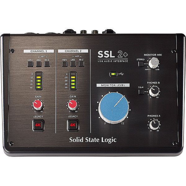 Interface de Áudio Solid State Logic SSL 2+ USB C - 2-In / 2-Out
