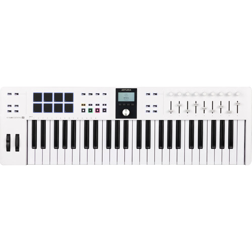 Teclado Controlador Midi USB 49 Teclas Arturia Keylab Essential MK3 Branco