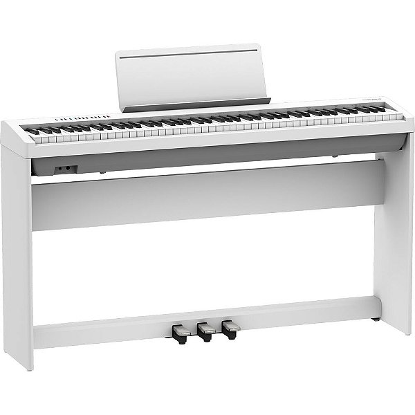 Piano Digital Roland FP-30X-WH Branco Kit completo