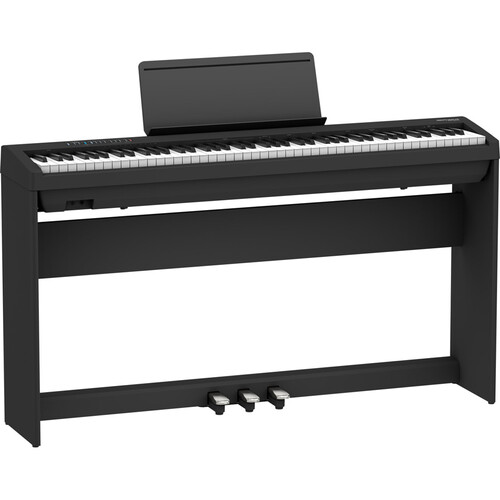 Piano Digital Roland FP-30X-BK Preto Kit completo