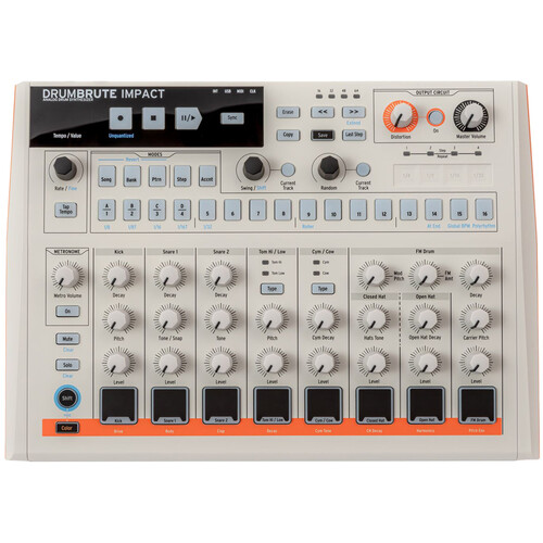 Arturia DrumBrute Impact 1984 Bateria Analógica Edição Limitada Branca