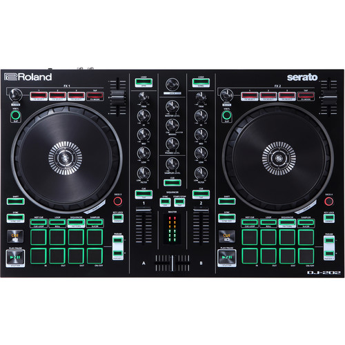 Controlador de DJ Roland DJ-202 dj 202 com 2 canais e 4 decks