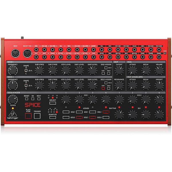 Sintetizador Analógico Behringer SPICE Semi-Modular Polirrítmico Desktop
