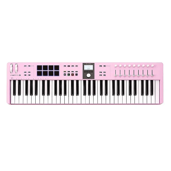 Teclado Controlador Midi USB 61 Teclas Arturia Keylab Essential MK3 Rose Quartz