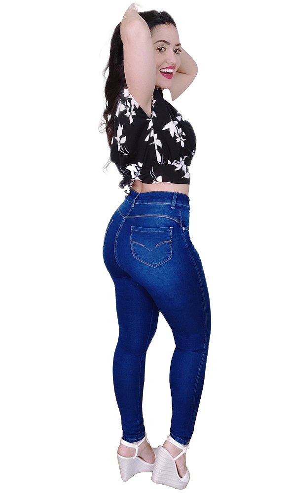 Calca Jeans Feminina Cintura Alta Hot Pants - SMARA