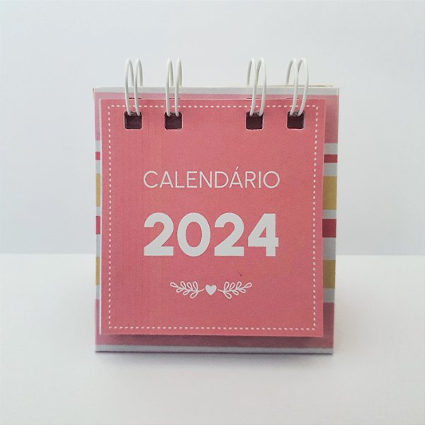 Mini Calendário de Mesa 2024