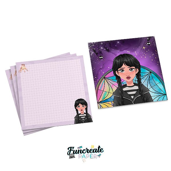 Bloquinho de Anotações Destacável - Cute Wandinha