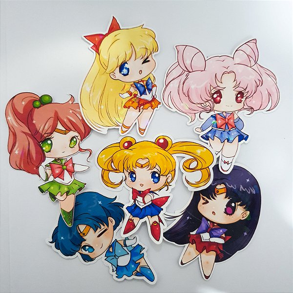 Sticker Adesivo Cute Chibi Sailor Moon em Vinil