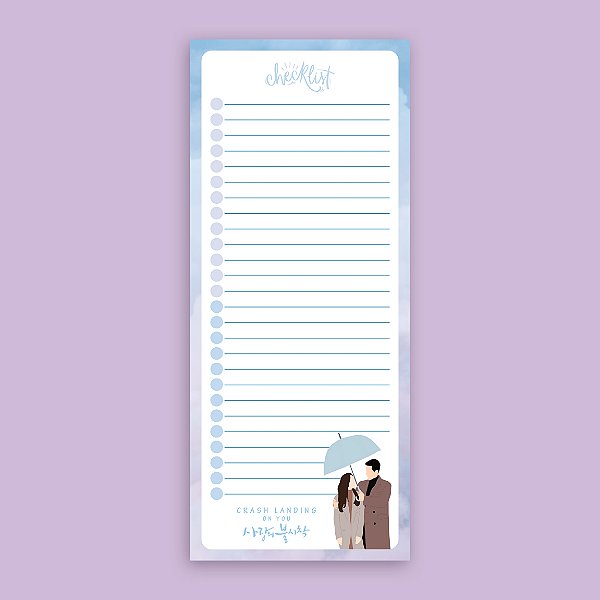 Bloco Checklist Destacável - Pousando no Amor