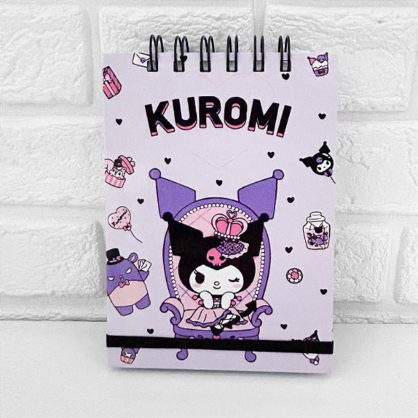 Bloco de Anotações A6 - Kuromi