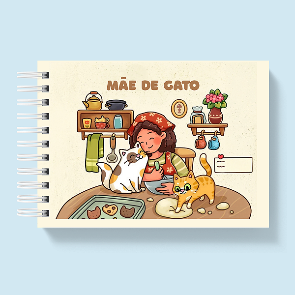 Livro de Colorir - Mãe de Gato - 40 Desenhos