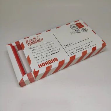 10un. Caixa 01 Barra Chocolate 100g - Postal de Natal