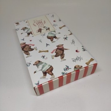 10un. Caixa 01 Barra Chocolate 300g - Christmas Ted