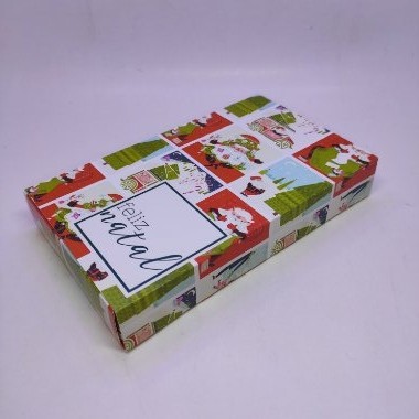 10un. Caixa 01 Barra Chocolate 300g - Santa Claus