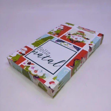 10un. Caixa 01 Barra Chocolate 100g - Santa Claus