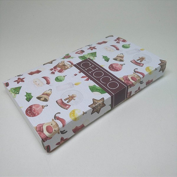 10un. Caixa 01 Barra Chocolate 100g - Noite de Natal