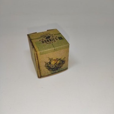 10un. Caixa 01 doce Basculante - Kraft Vintage Easter