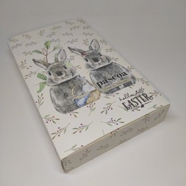 10un. Caixa 01 Barra Chocolate 300g - Couple Bunny