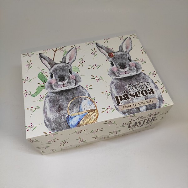 10un. Caixa Presente MD - Couple Bunny