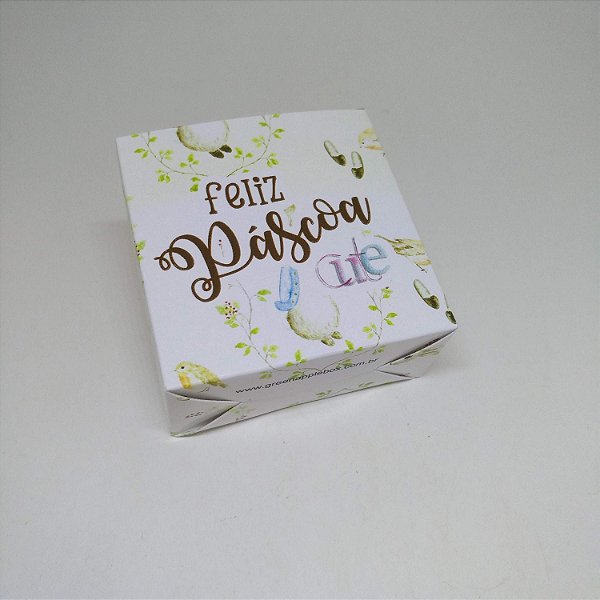 10un. Caixa 01 Brownie Basculante - Páscoa Cute