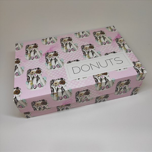 10un. Caixa Presente GD - Donut Pink