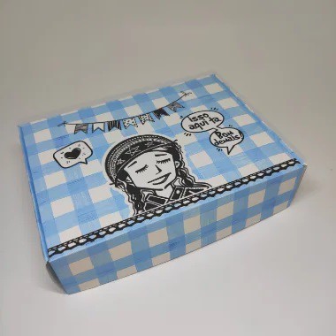 10un. Caixa 12 doces Basculante - Cactos Azul