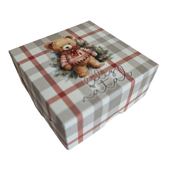 10un. Caixa 04 doces Fechada Urso de Natal