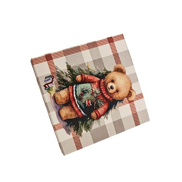 10un. Caixa 01 Bem Casado ou Flor de Sakura Urso de Natal