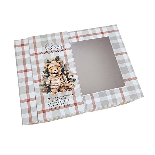 10un. Caixa 12 doces Visor c - Urso de Natal