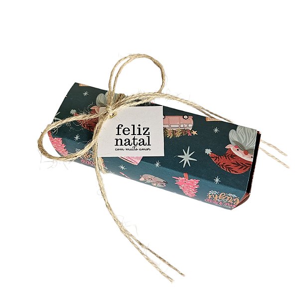 10un. Caixa 05 Macarons Gaveta Acetato - Funny Christmas
