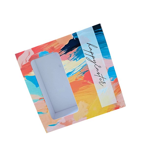 10un. Caixa Borda 09 doces Gaveta Visor - Brush Easter one